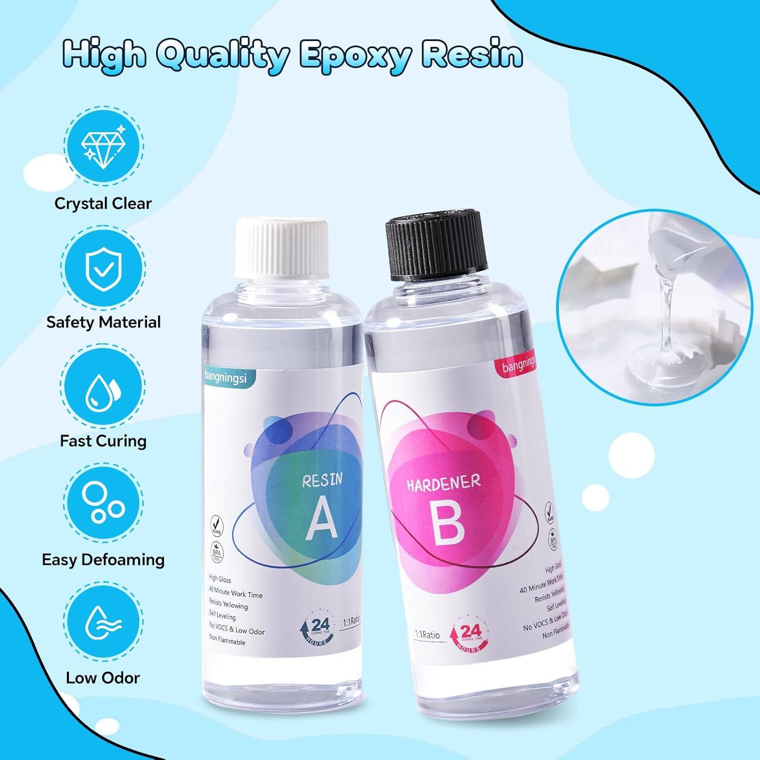 Kit de Resina Epóxica Alldeer 16 OZ con Almohadilla Calefactora