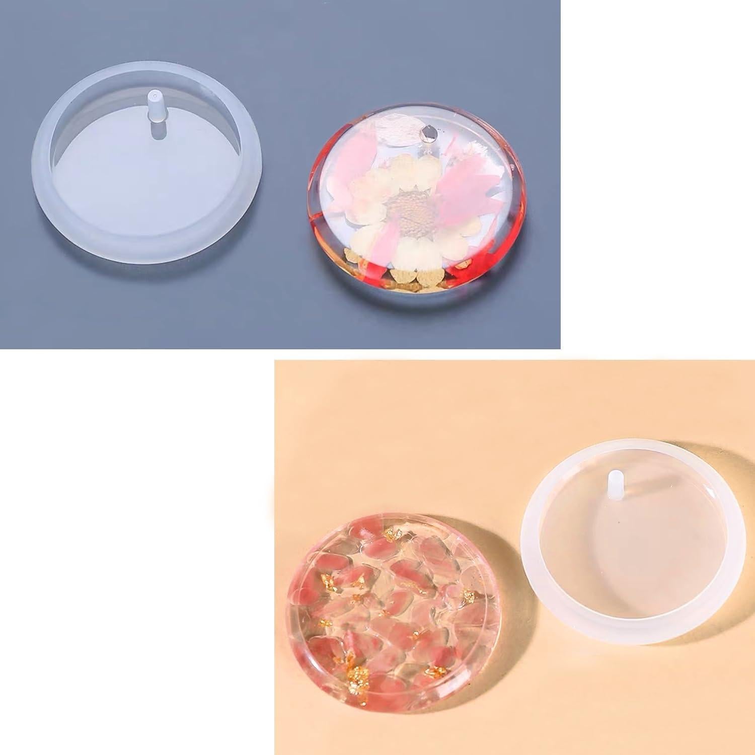 20 Moldes de Silicona para Joyería Redondos TuNan 41mm