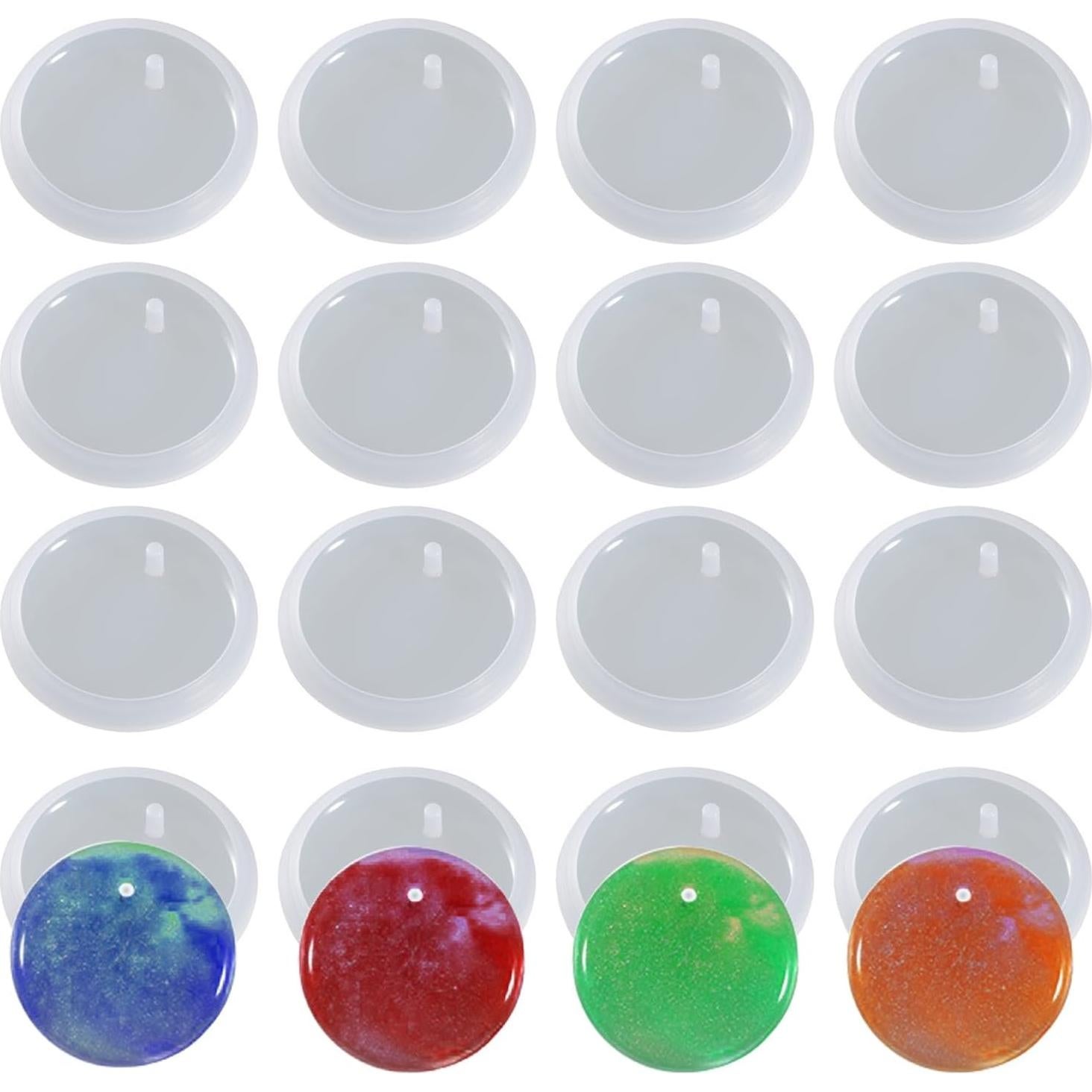 20 Moldes de Silicona para Joyería Redondos TuNan 41mm
