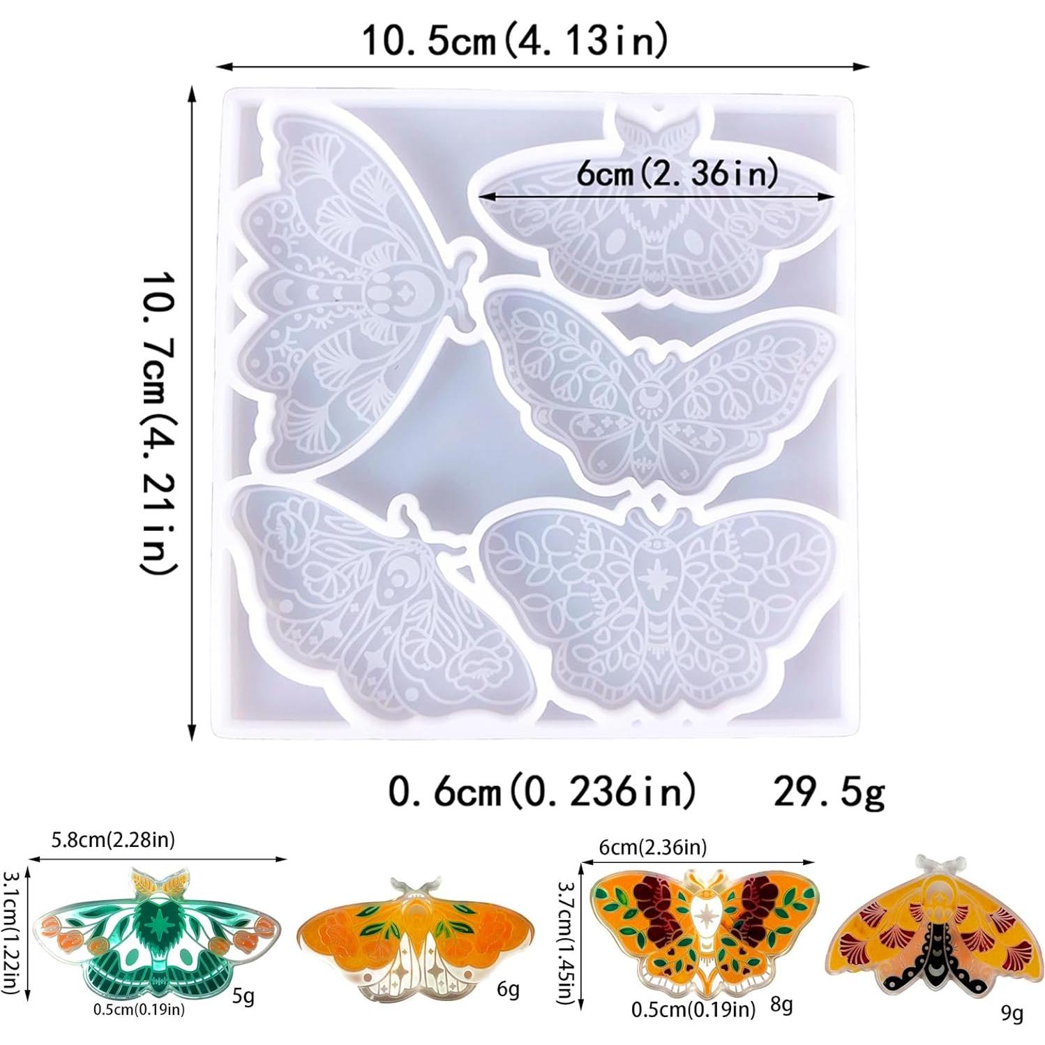 Molde de Silicona Mariposa HOMICO para Resina Epóxica 10.7cm