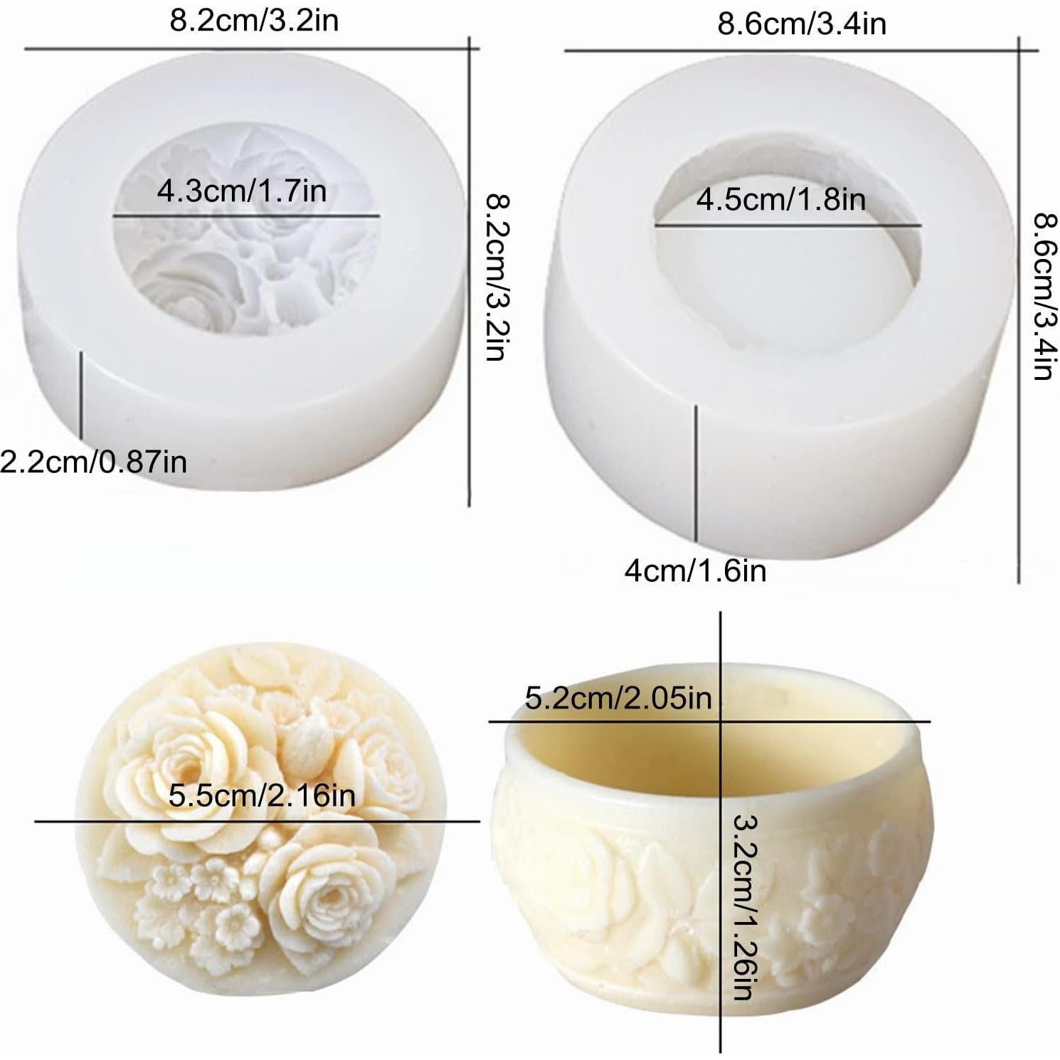 Molde de Silicona Redondo NINEXY para Joyería y Macetas