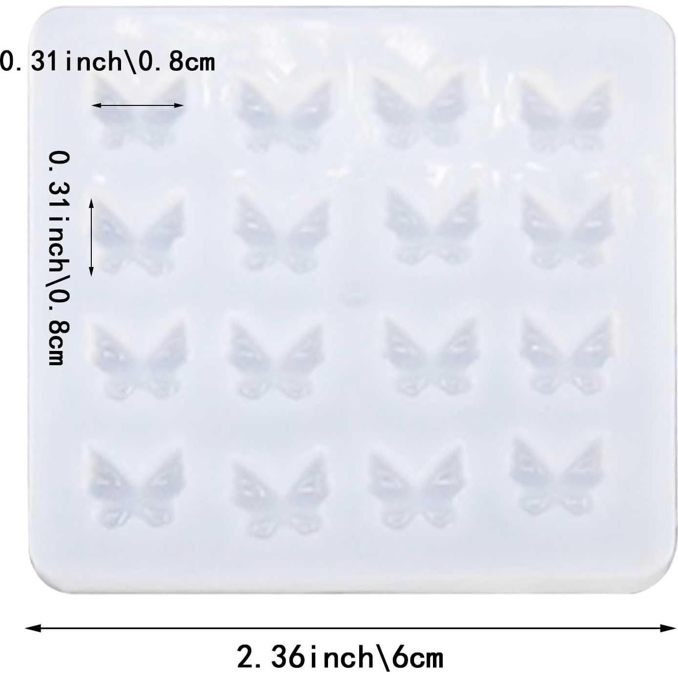 Moldes de Silicona para Joyería Capiant 2 Piezas Mariposa