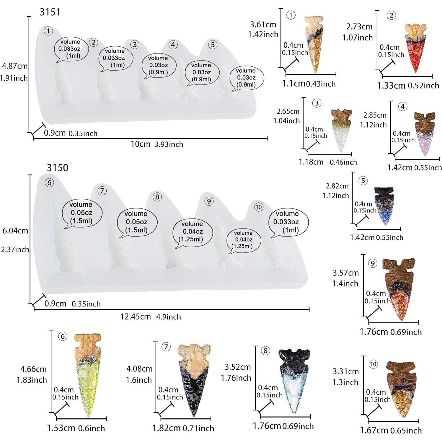 Molde de Silicona Flecha FUNSHOWCASE 10 Cavidades 2.54-4.57cm