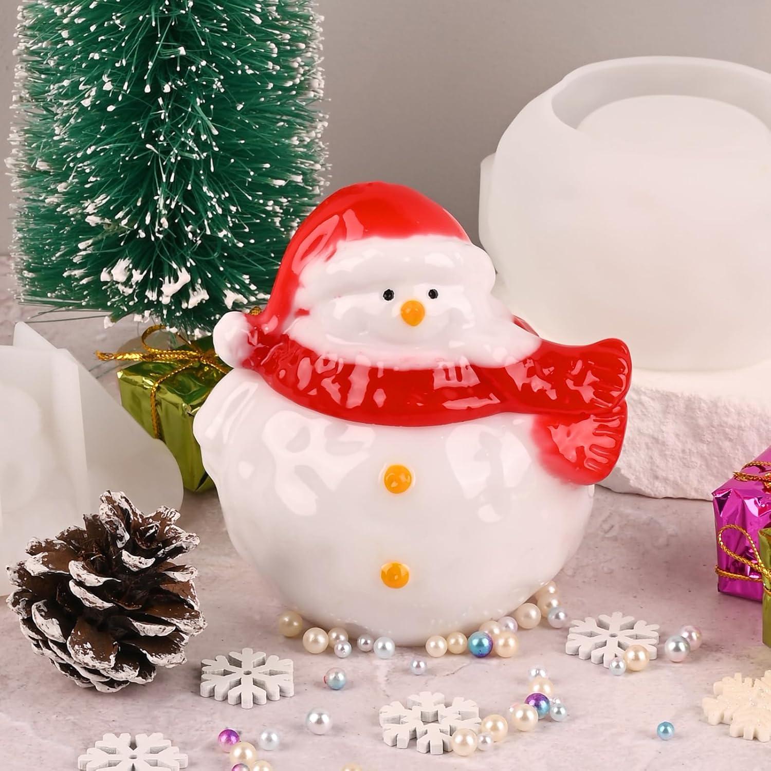 Molde de Silicona Actvty Muñeco de Nieve para Resina 10.5cm