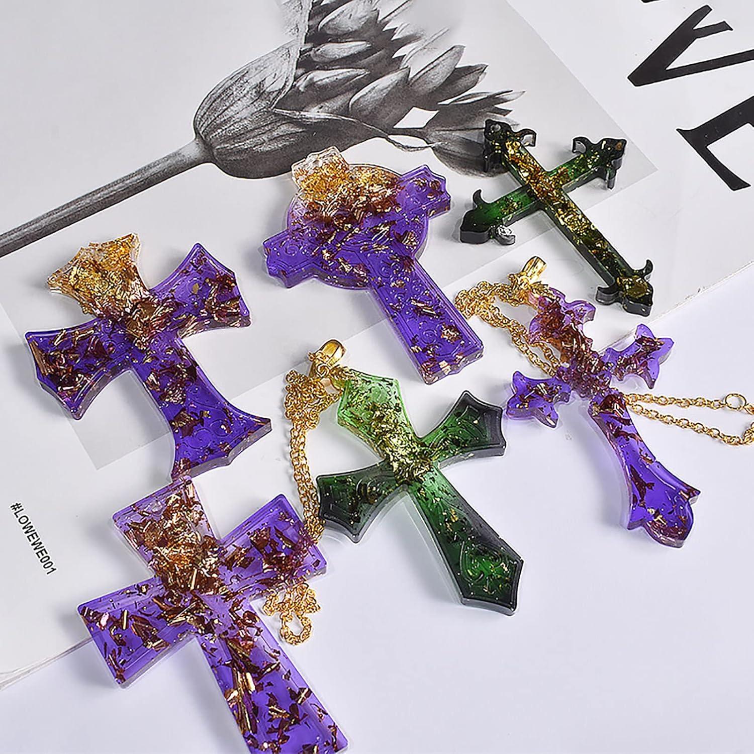 Molde de Silicona para Collar de Cruz Qinlunuho 12 Estilos