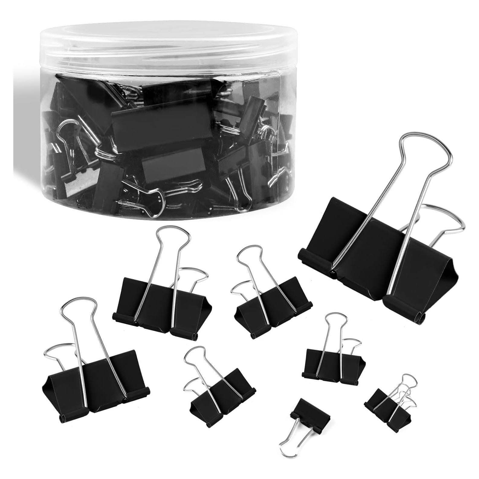 125 Clips de Carpeta de Colores Joyberg - 6 Tamaños Variados