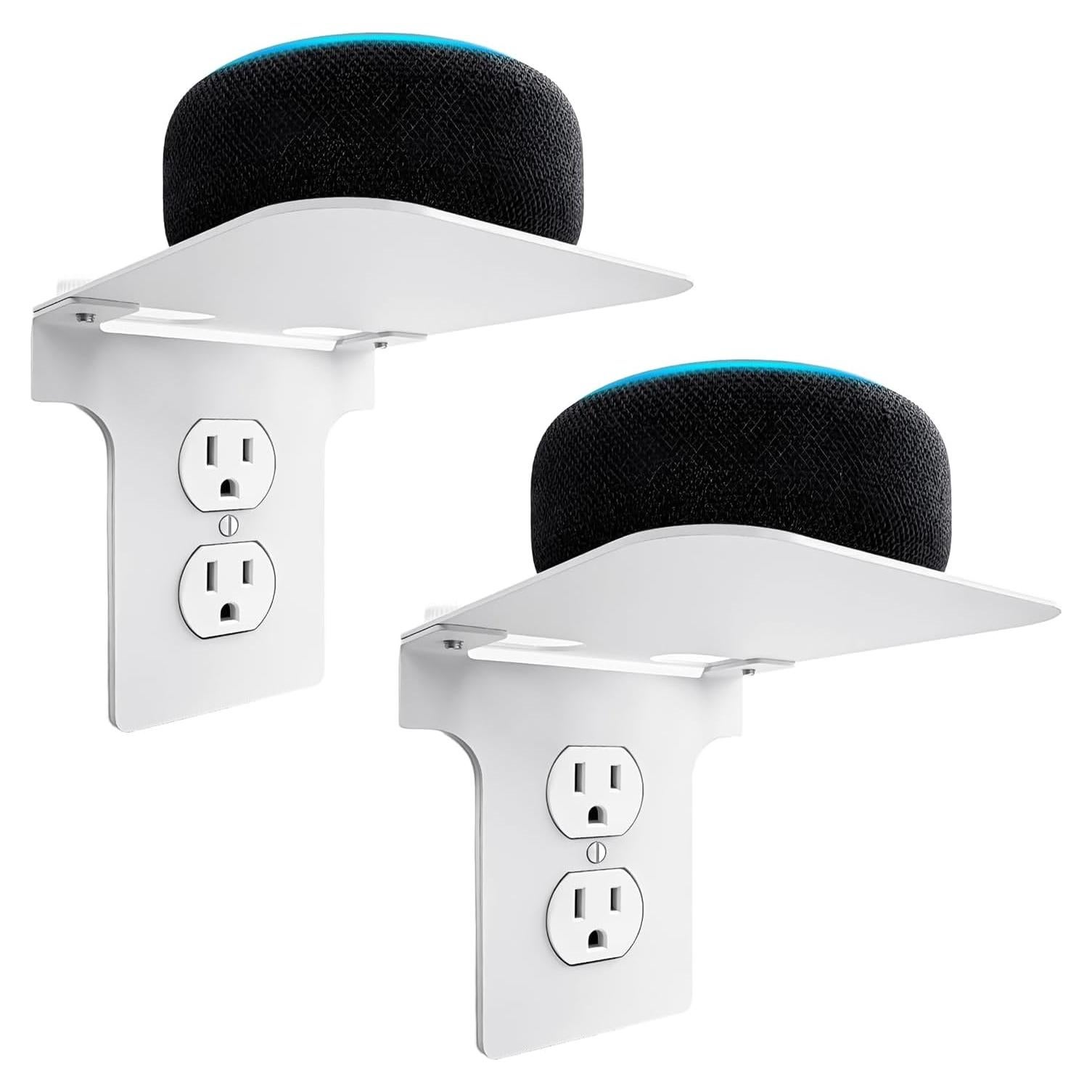 Soporte de Estante de Metal ALLICAVER para Tomacorrientes Dobles - Paquete de 2