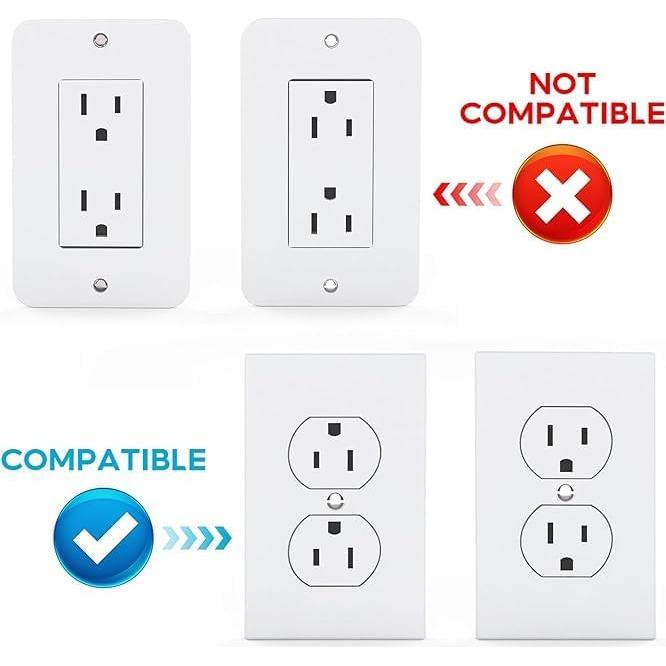 Soporte de Estante de Metal ALLICAVER para Tomacorrientes Dobles - Paquete de 2