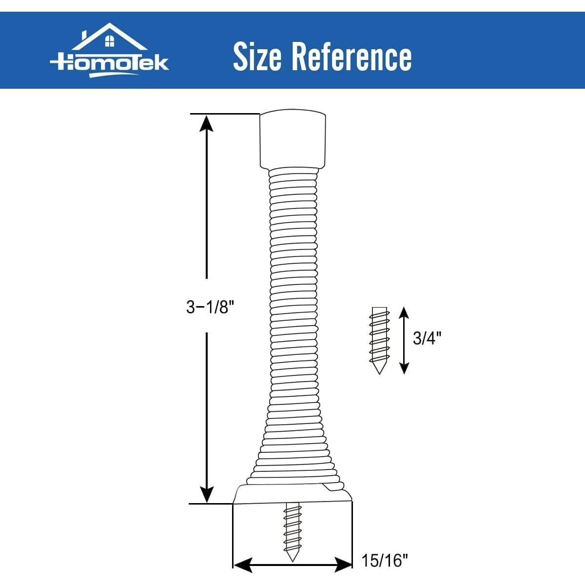 Tope de Puerta HOMOTEK con Amortiguador de Goma 7.94 cm