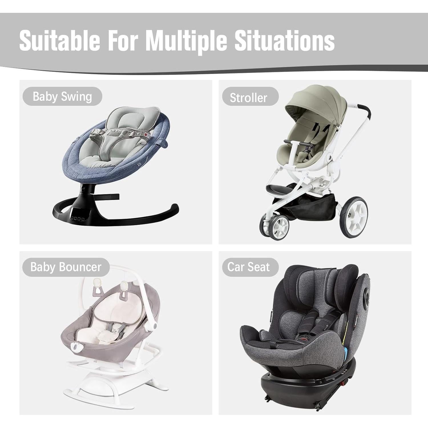 Almohada de Viaje para Bebés KAKIBLIN Gris Soporte Cuello