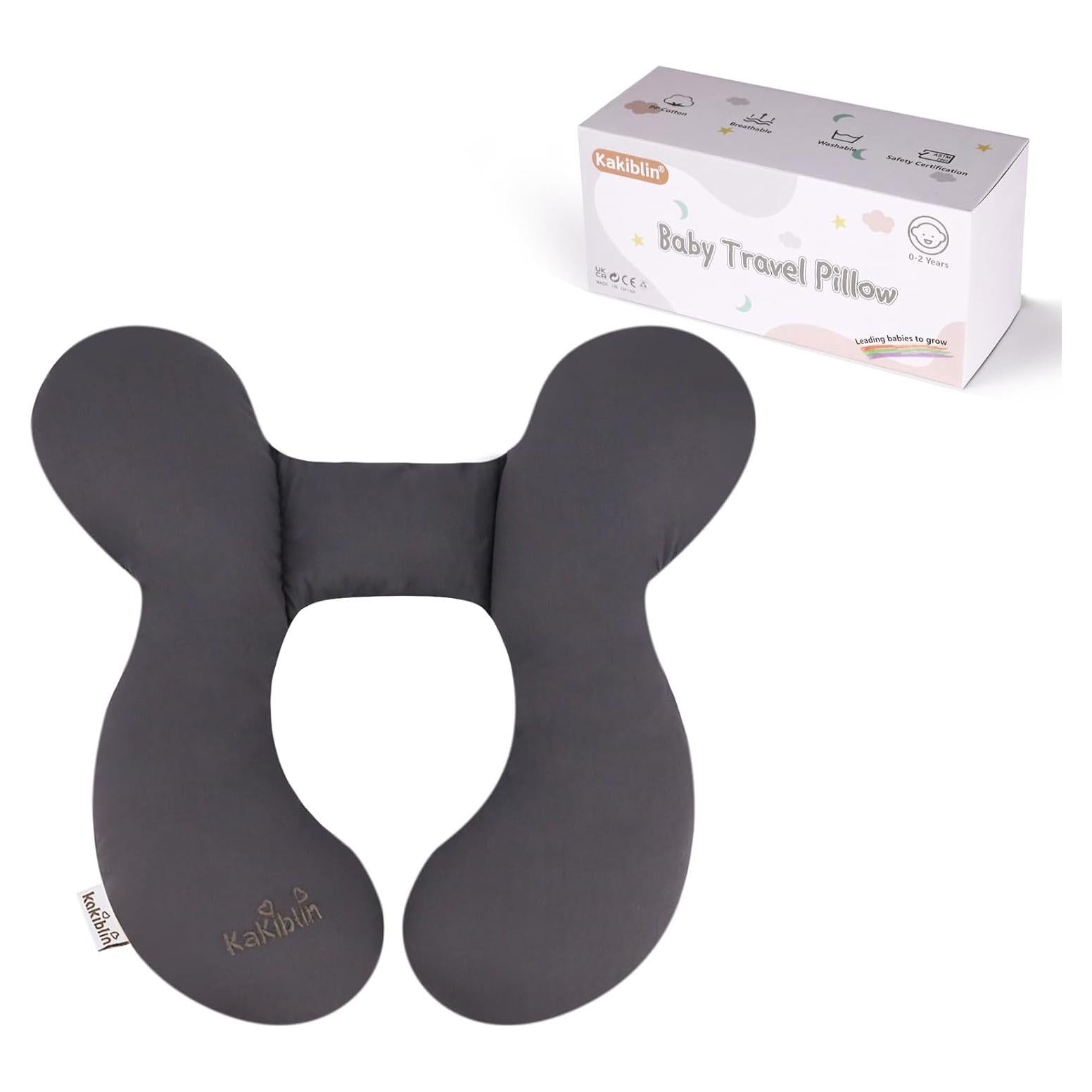 Almohada de Viaje para Bebés KAKIBLIN Gris Soporte Cuello