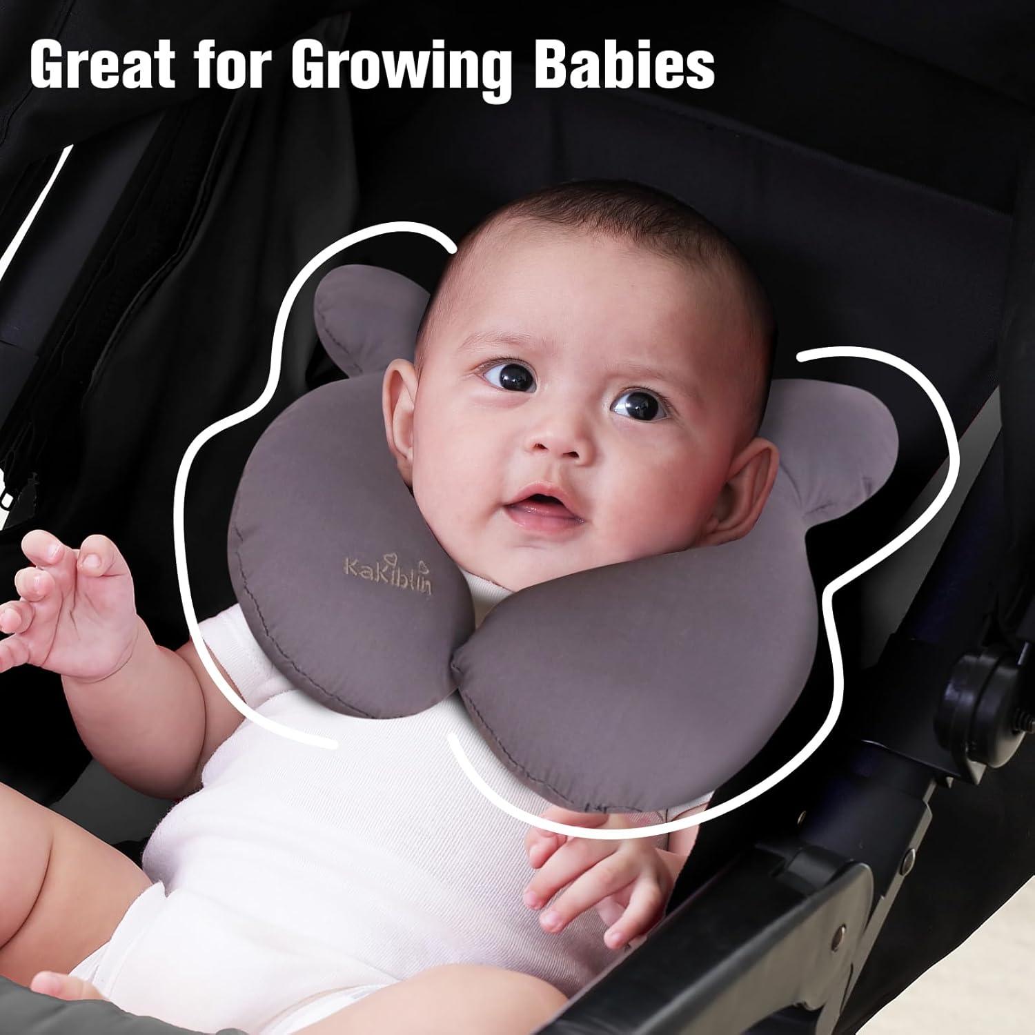 Almohada de Viaje para Bebés KAKIBLIN Gris Soporte Cuello