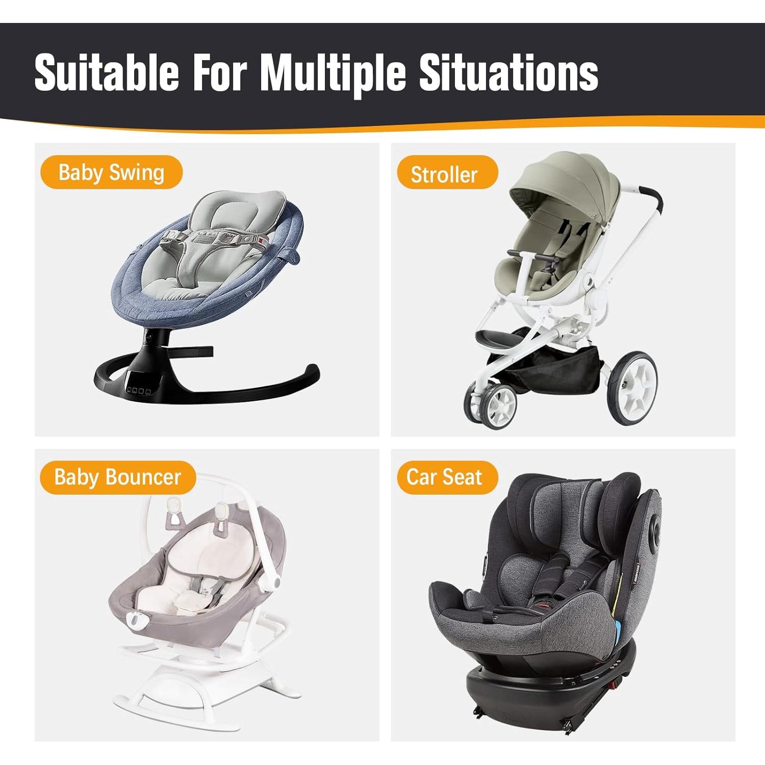 Almohada de Viaje para Bebés KAKIBLIN Gris Soporte Cuello