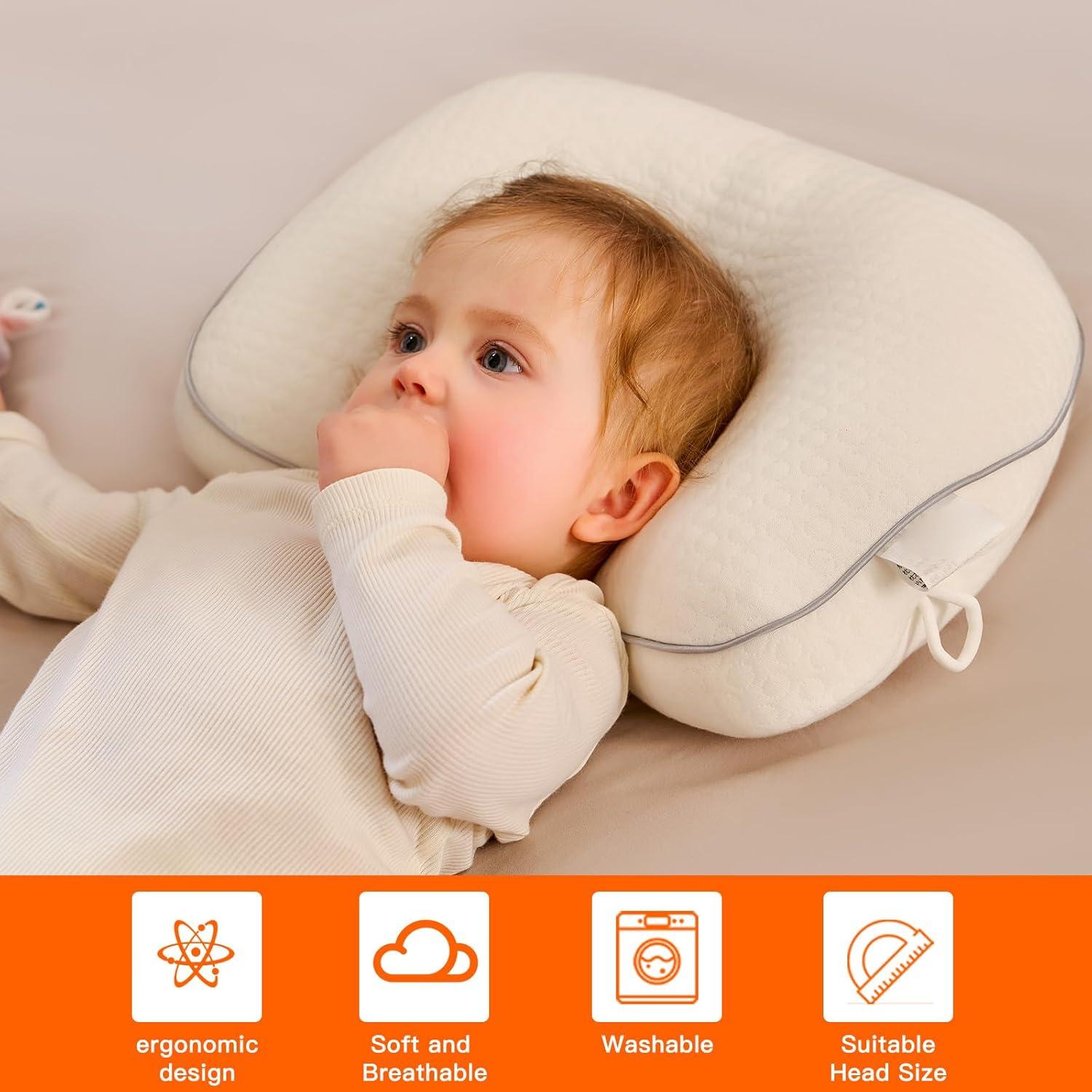 Almohada Ergonómica para Bebé Cococu - Soporte Cuello Blanco