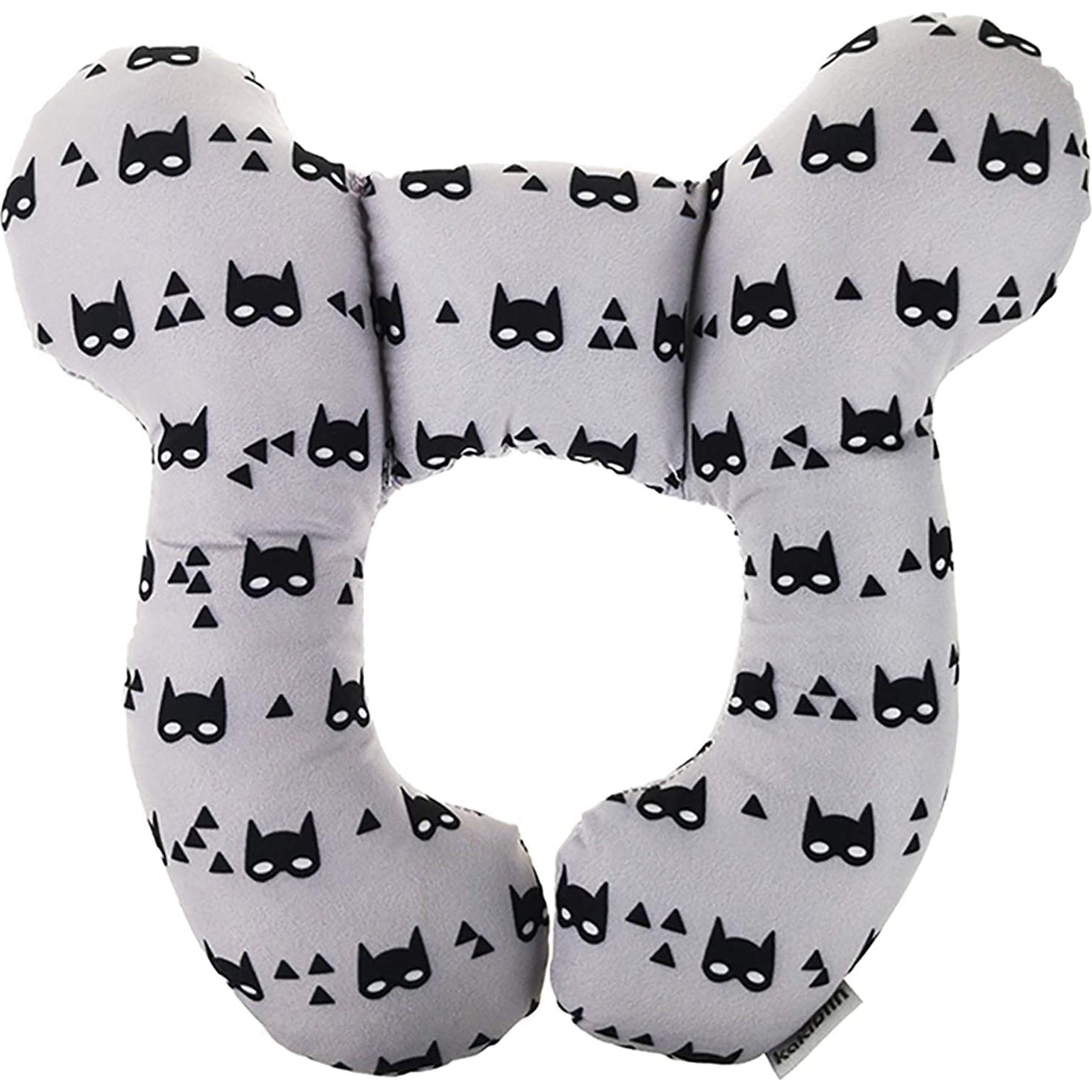 Almohada de Viaje para Bebés Gris - Soporte Cabeza y Cuello