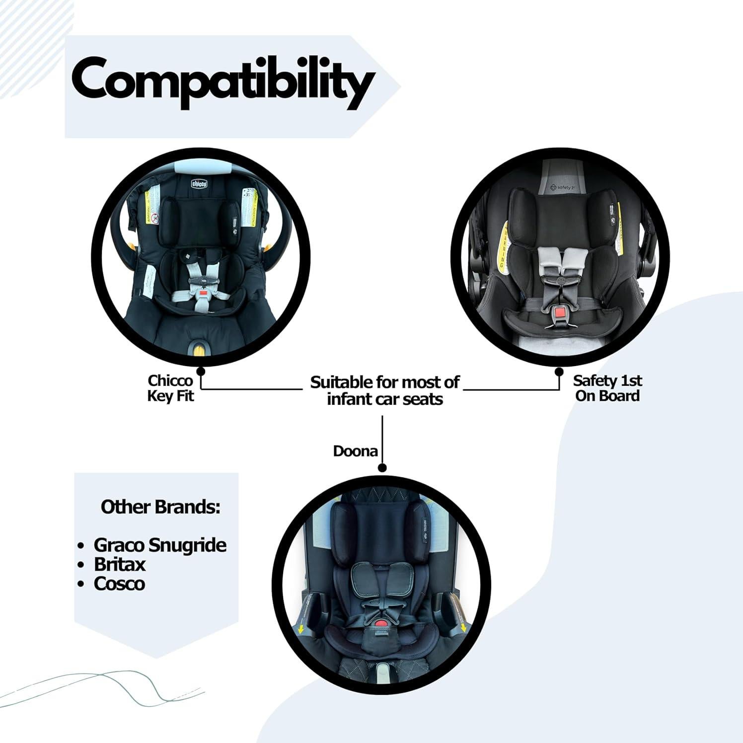 Inserto para Bebés Genérico Soporte Cabeza y Cuerpo Negro