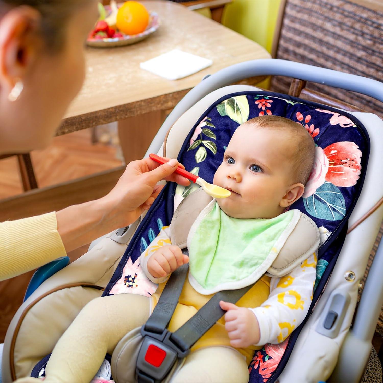 Inserto para asiento de auto bebé 2 en 1 JW0016 floral azul