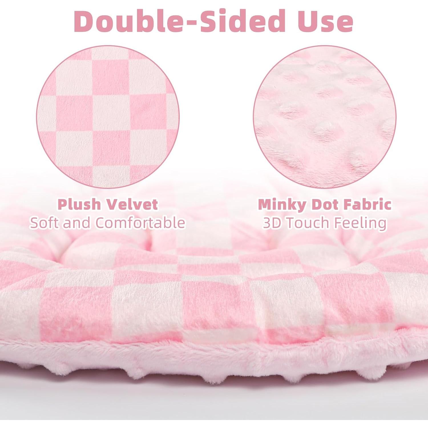 Inserto para Asiento de Auto Bebé 4 en 1 Rosa - Soporte Cabeza y Cuerpo