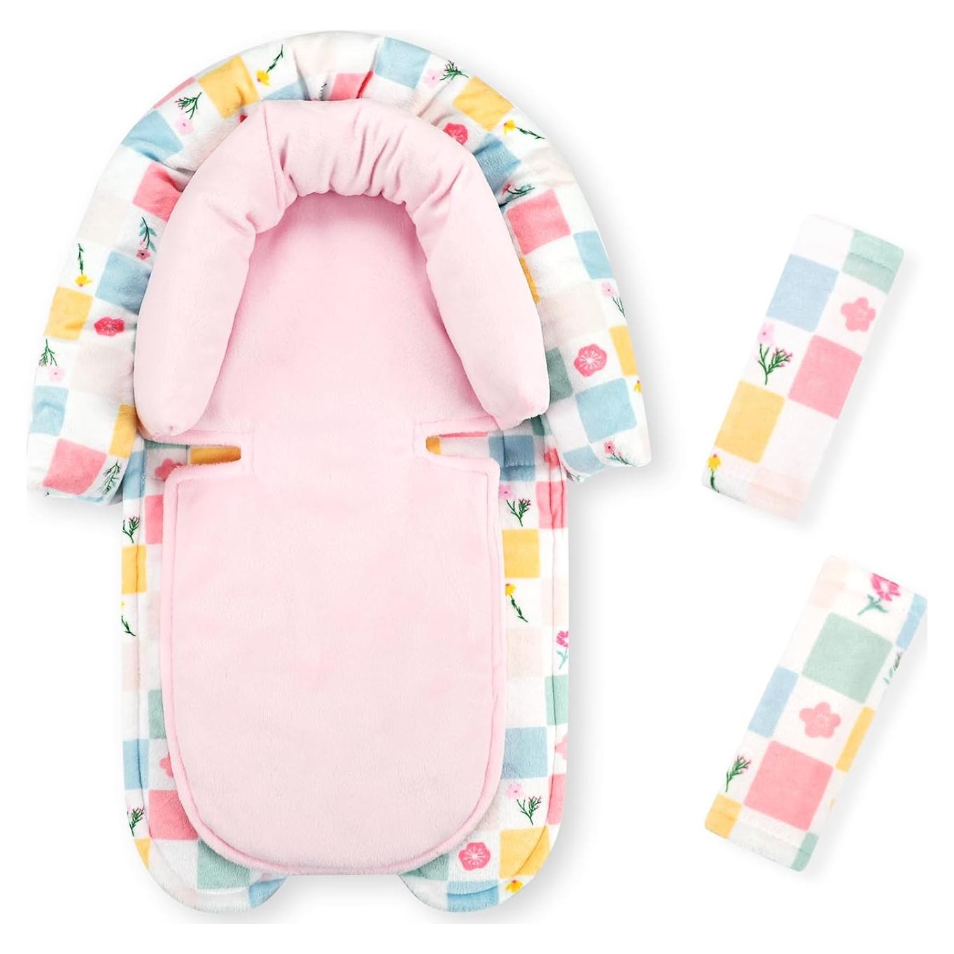 Soporte de Cabeza para Asiento de Auto Bebés SWESEN Floral 2 en 1