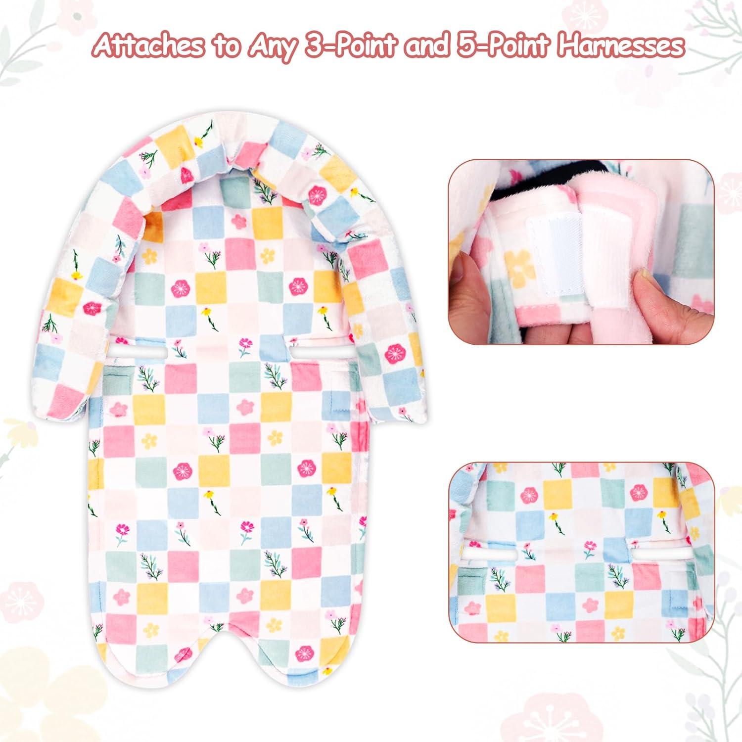 Soporte de Cabeza para Asiento de Auto Bebés SWESEN Floral 2 en 1