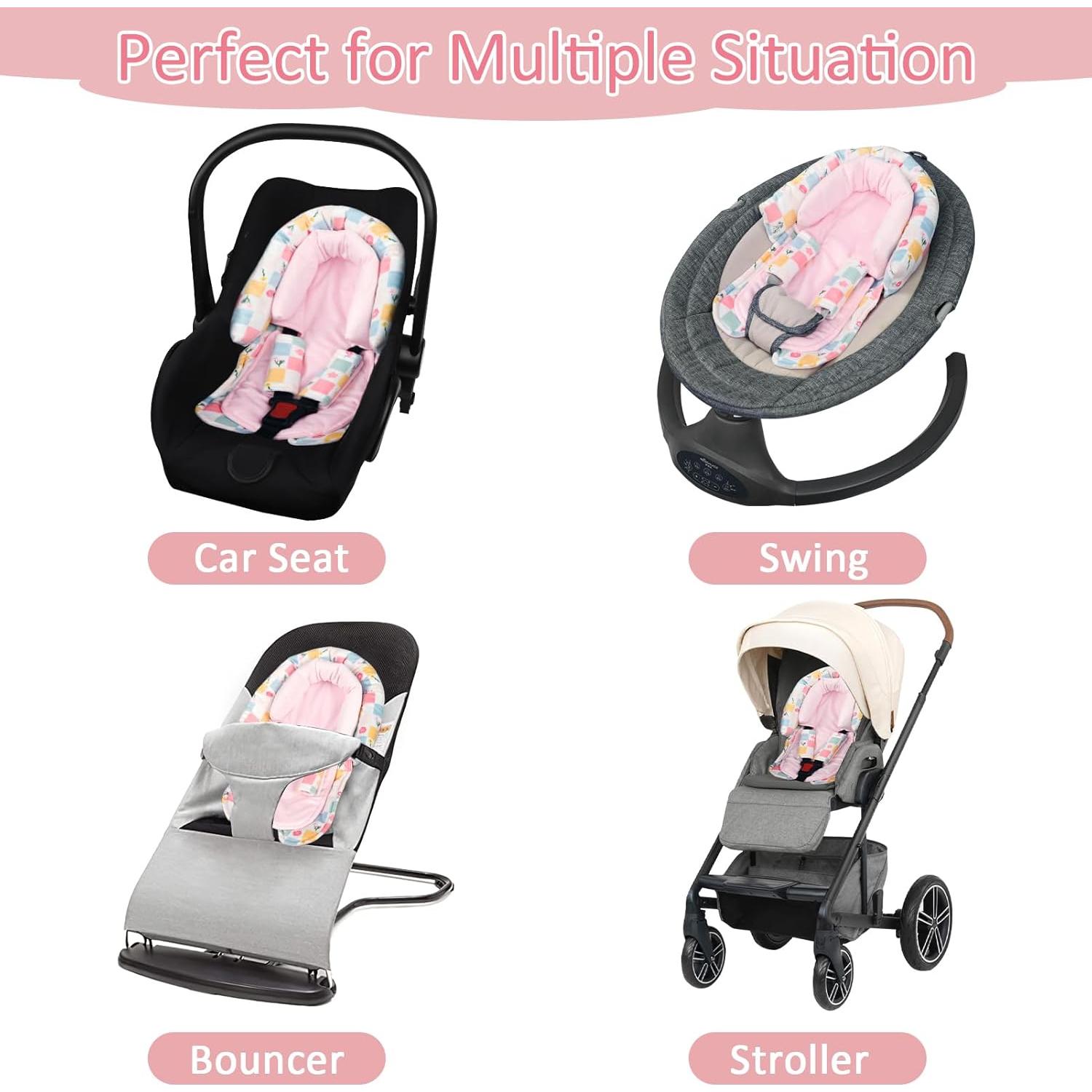 Soporte de Cabeza para Asiento de Auto Bebés SWESEN Floral 2 en 1