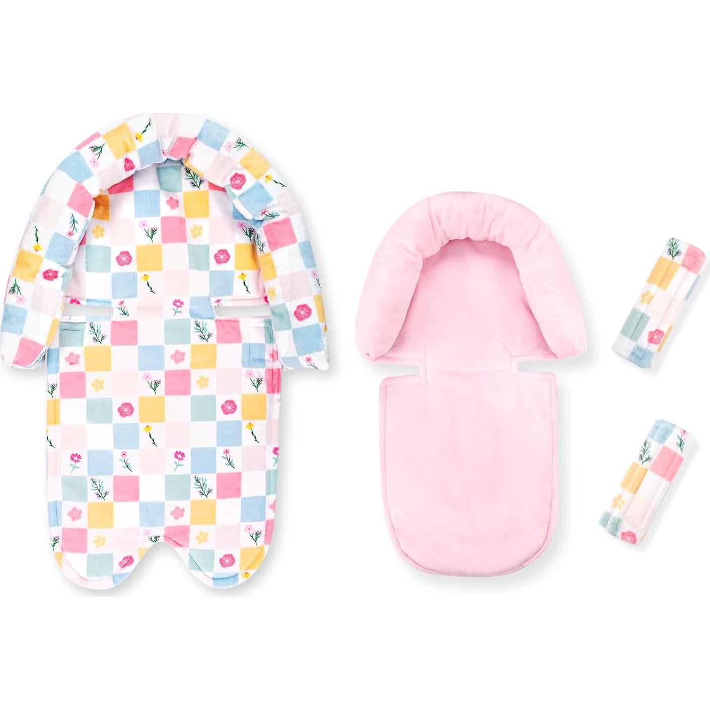 Soporte de Cabeza para Asiento de Auto Bebés SWESEN Floral 2 en 1