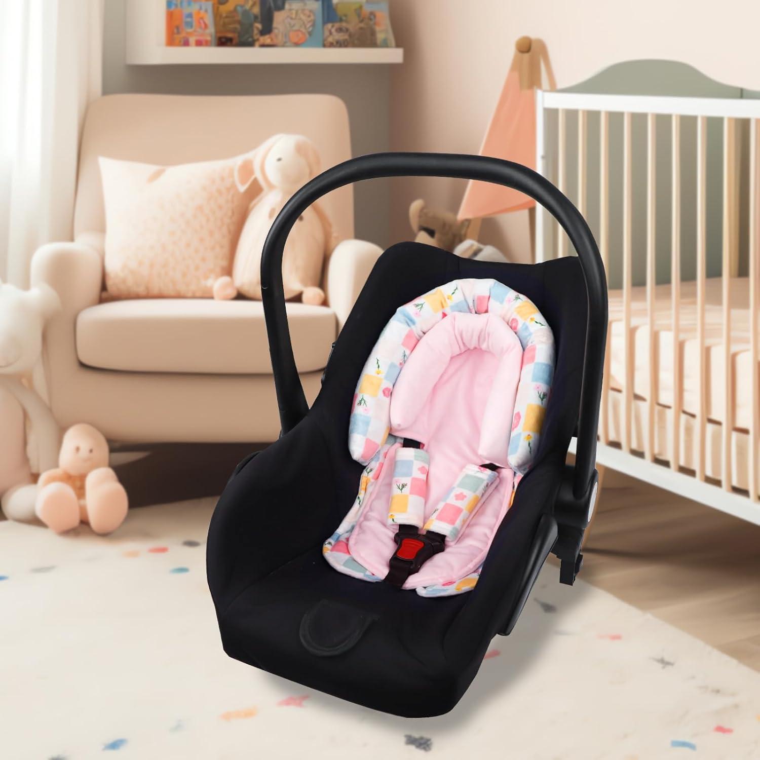 Soporte de Cabeza para Asiento de Auto Bebés SWESEN Floral 2 en 1