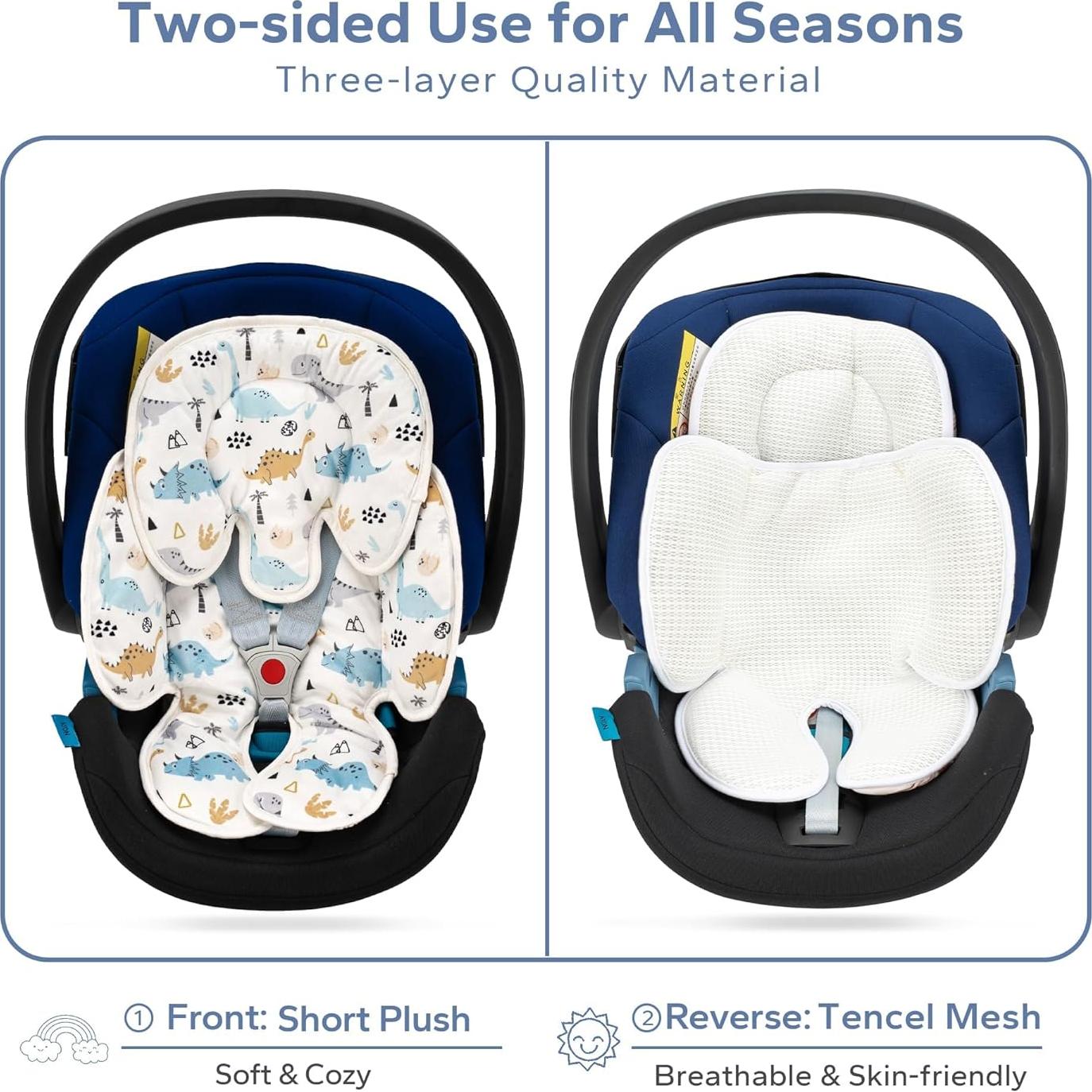 Inserto para Asiento de Auto SERAPHY Bebés 61x47 cm Dinosaurios