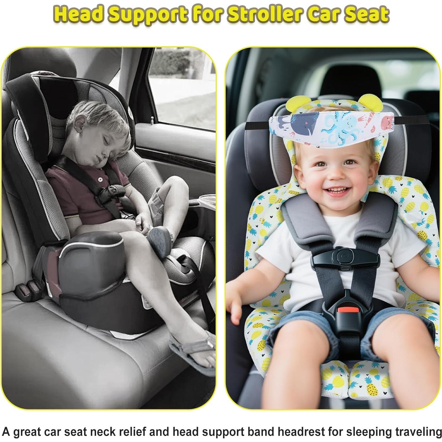 Inserto para Asiento de Auto Bebé con Soporte para Cabeza - Amarillo