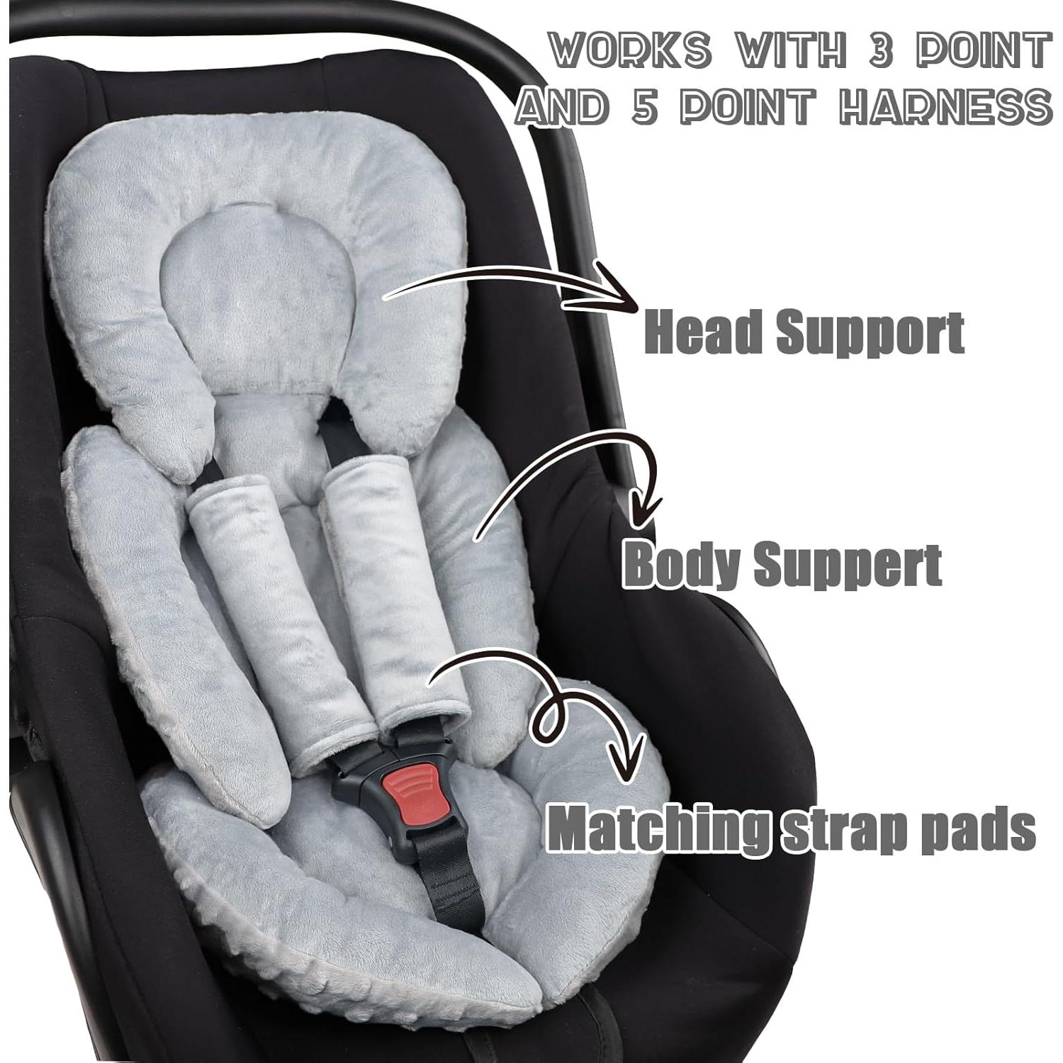 Inserto para Asiento de Auto Bebé GFU Gris 57x33 cm Acolchado