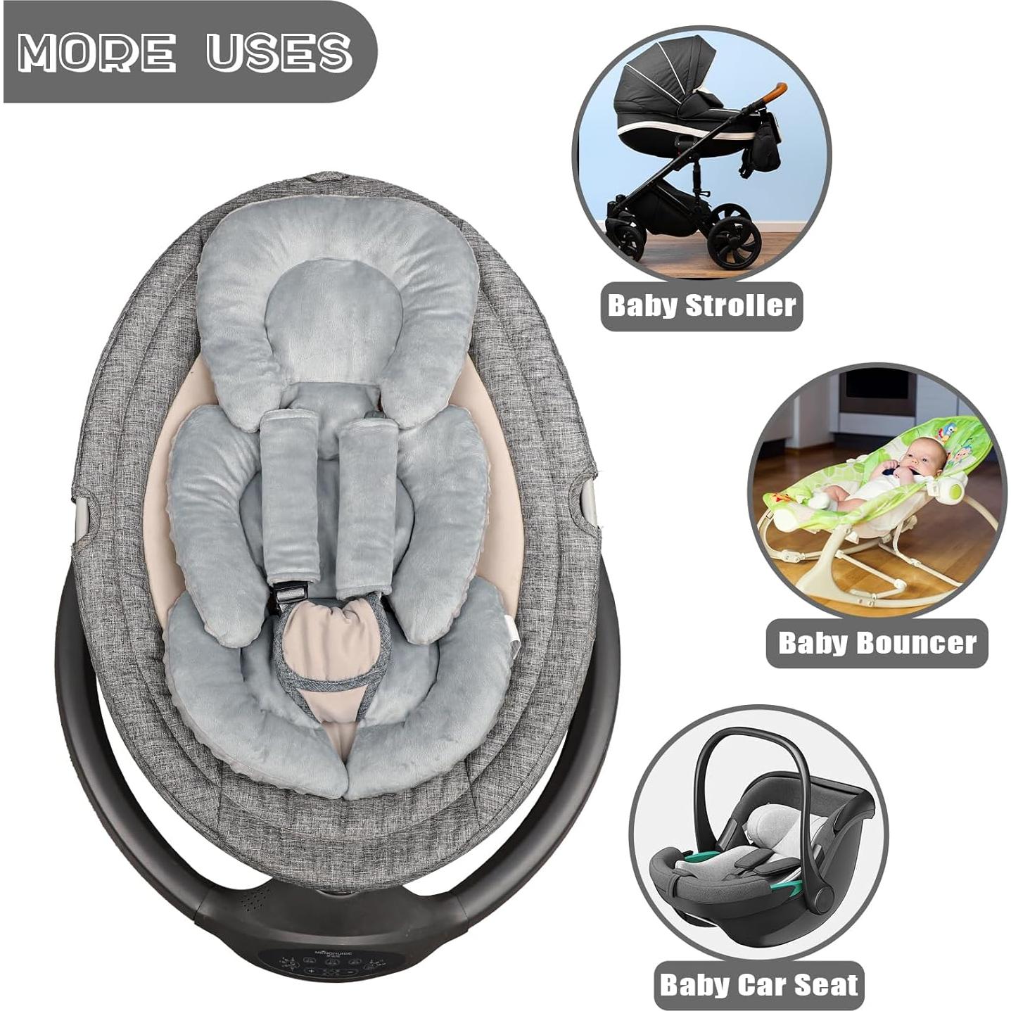 Inserto para Asiento de Auto Bebé GFU Gris 57x33 cm Acolchado