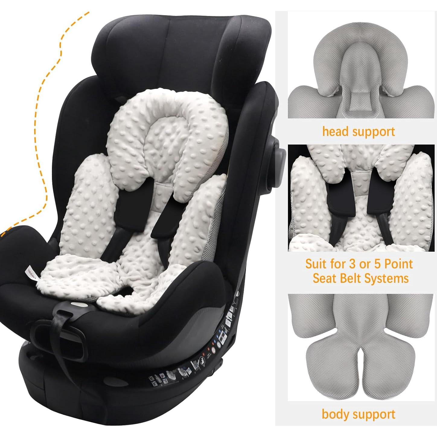 Inserto para Asiento de Auto KAKIBLIN Gris 2 en 1 para Bebés