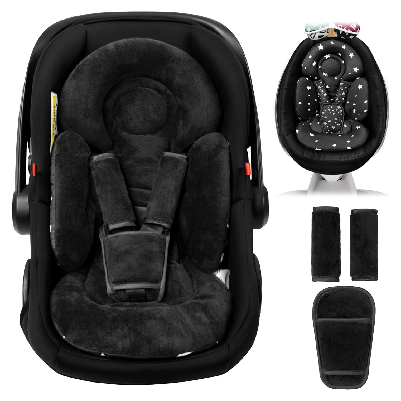 Inserto Reversible para Asiento de Auto Bebé TinlyFinly - Negro