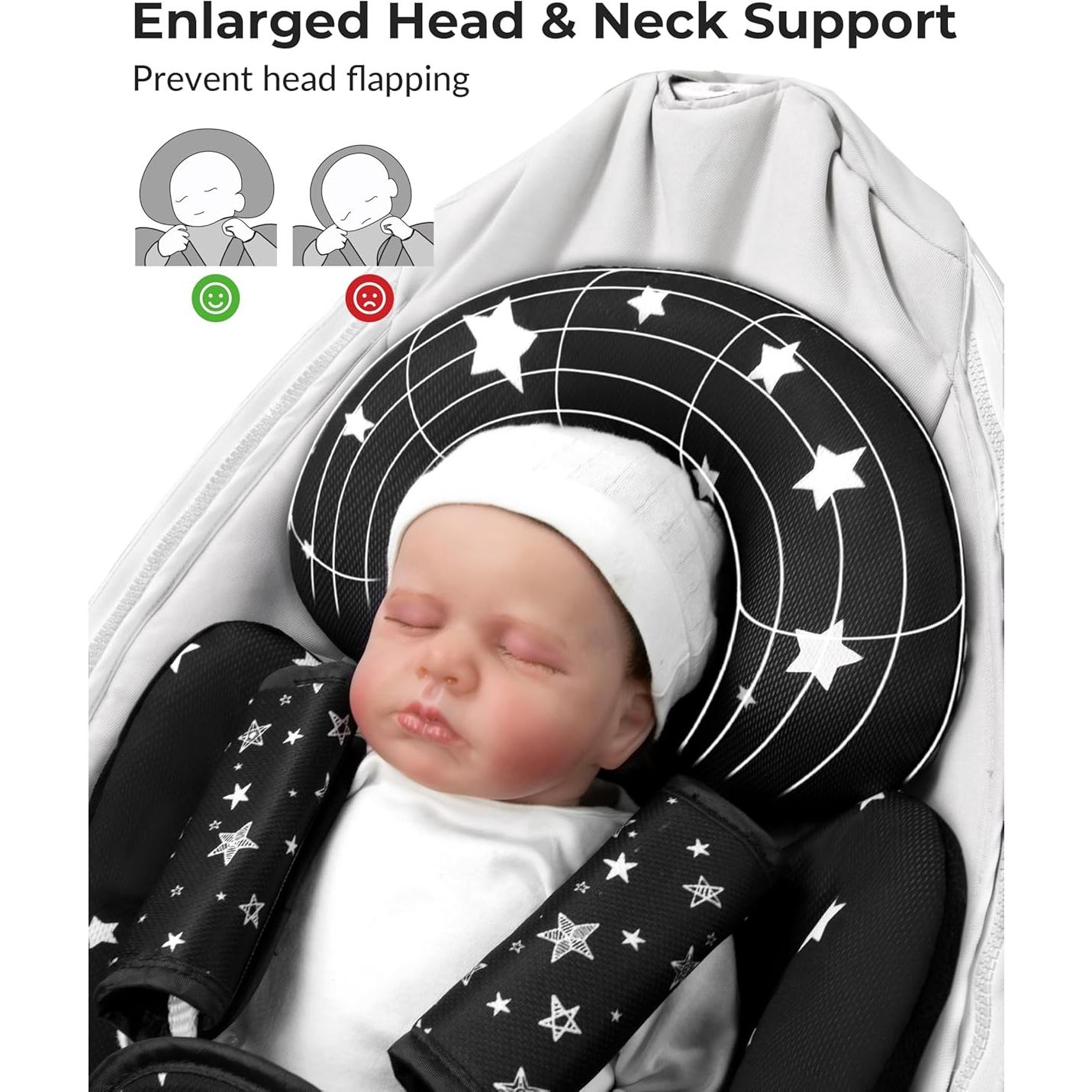 Inserto Reversible para Asiento de Auto Bebé TinlyFinly - Negro