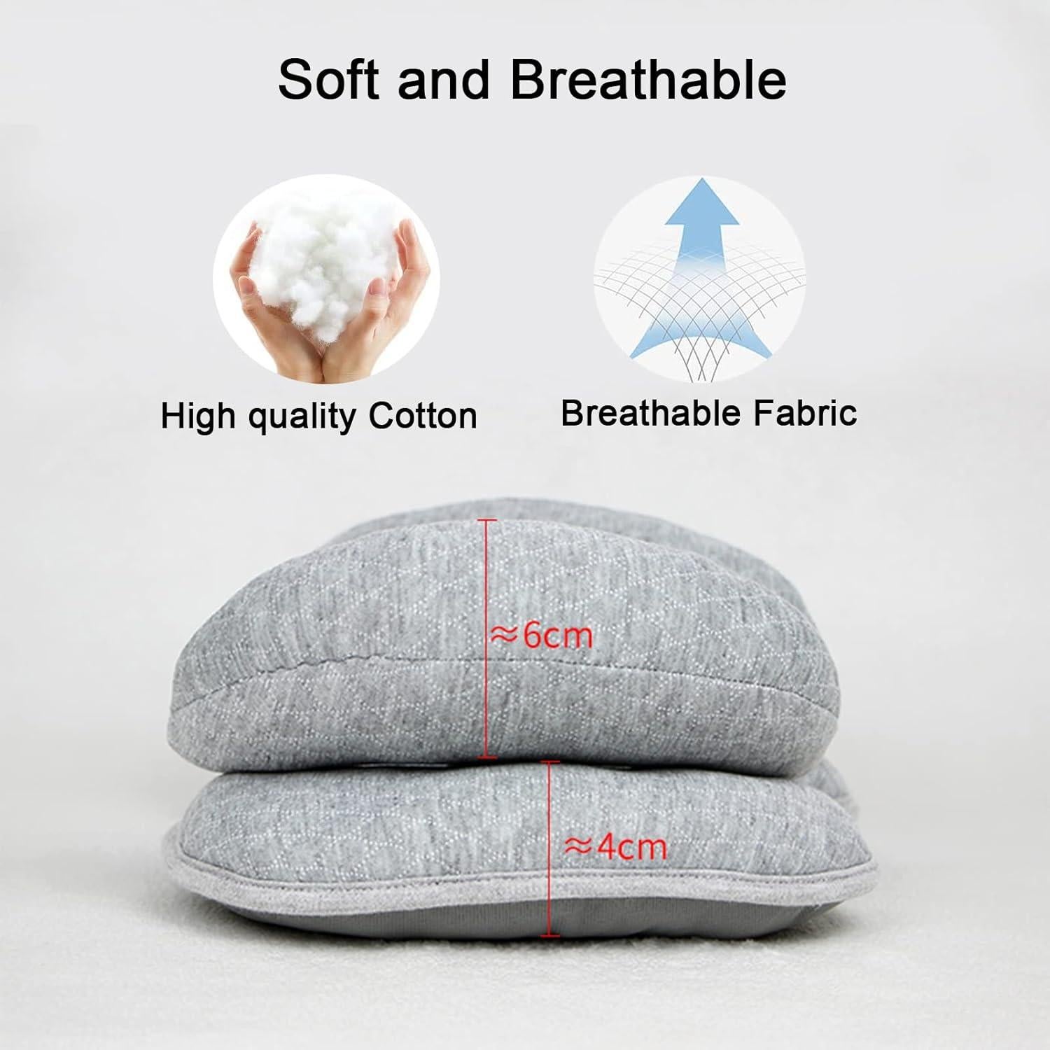 Almohada de Viaje para Bebé Yufiova Ajustable Soporte Cuello Gris