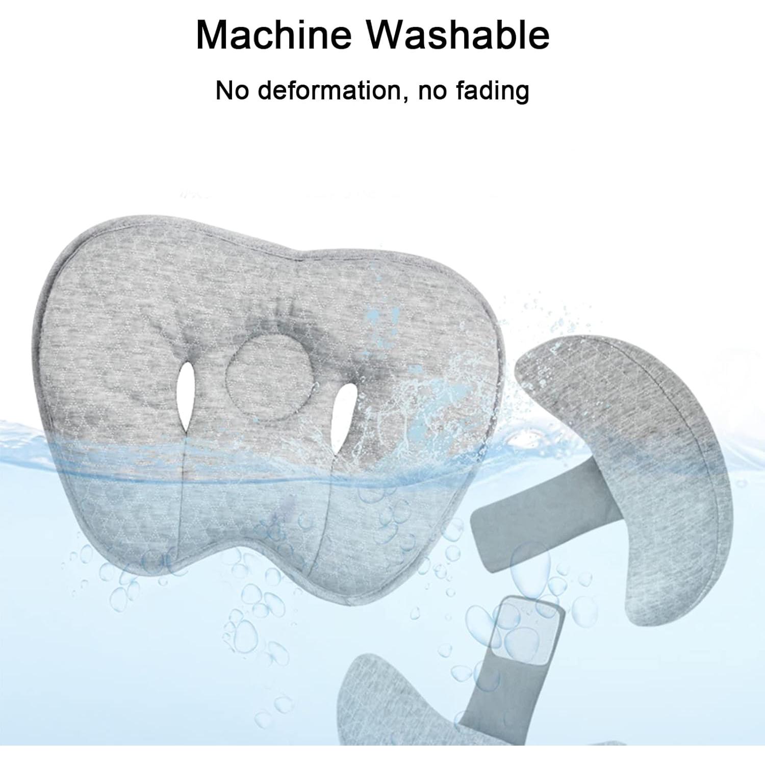 Almohada de Viaje para Bebé Yufiova Ajustable Soporte Cuello Gris