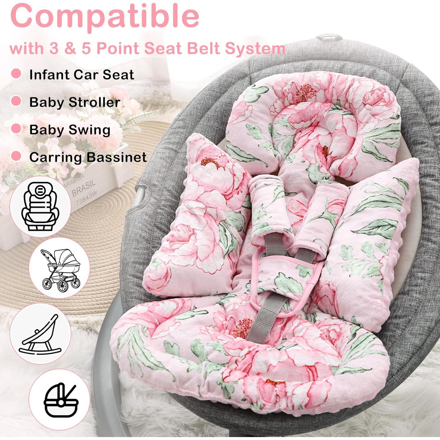 Inserto para Asiento de Auto Bebé DILIMI con Soporte de Cabeza