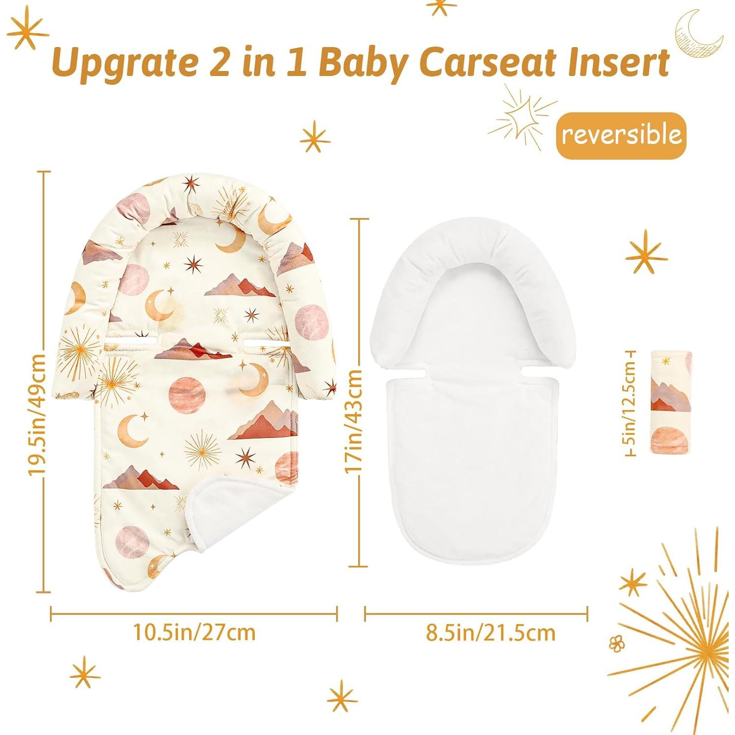 Inserto para Asiento de Auto Bebé WINGHENLEE LW0024 - Suave y Reversible