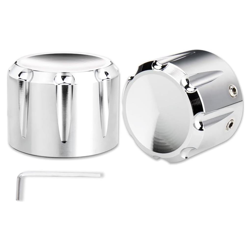 Cubiertas de Tuerca de Eje Frontal KICRY C-Cromo para Harley