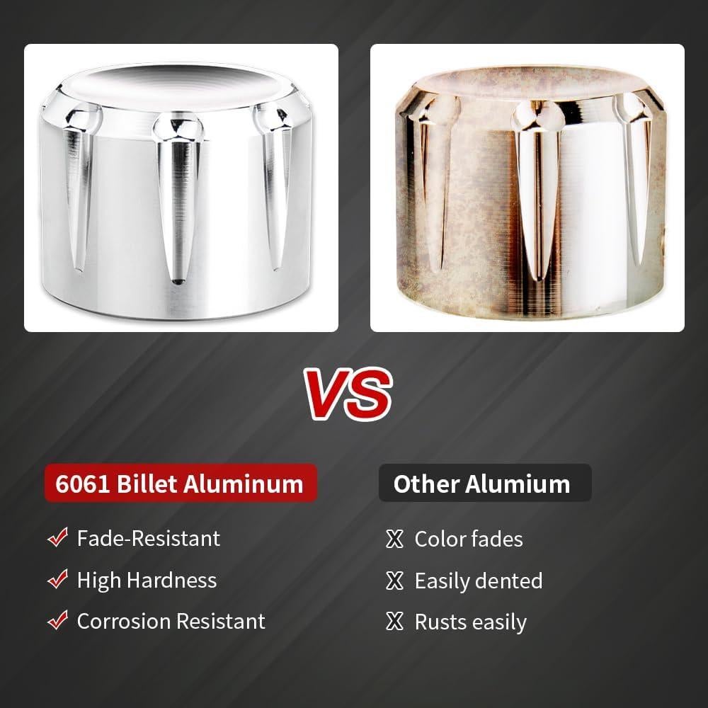 Cubiertas de Tuerca de Eje Frontal KICRY C-Cromo para Harley