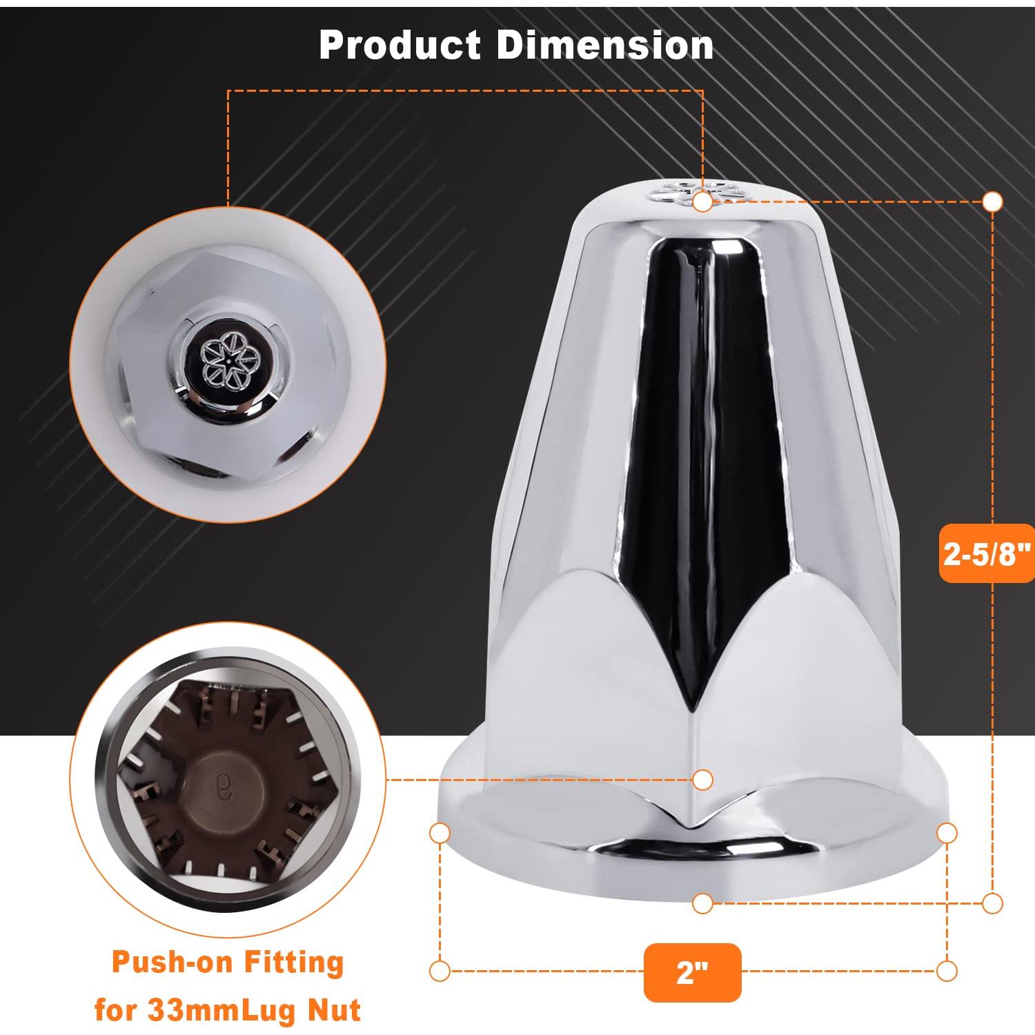 Cubiertas de Tuercas Wadoy 33mm x 6.67cm - Paquete de 60