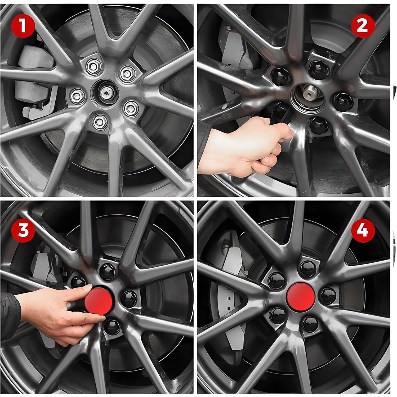 Kit de Tapas Centrales de Rueda KWOYOS para Tesla Model 3/Y 19"