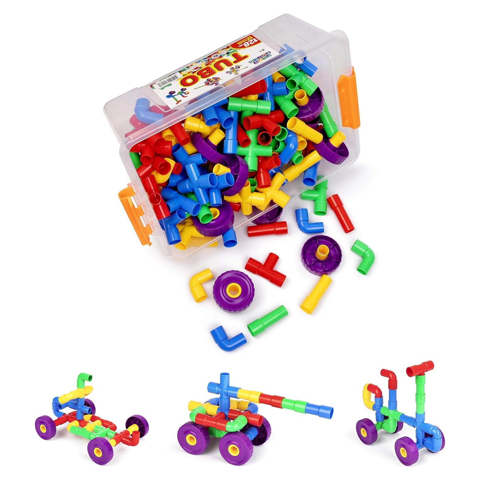 Juguete de Construcción PlayBuild 128 Piezas para Niños 3+
