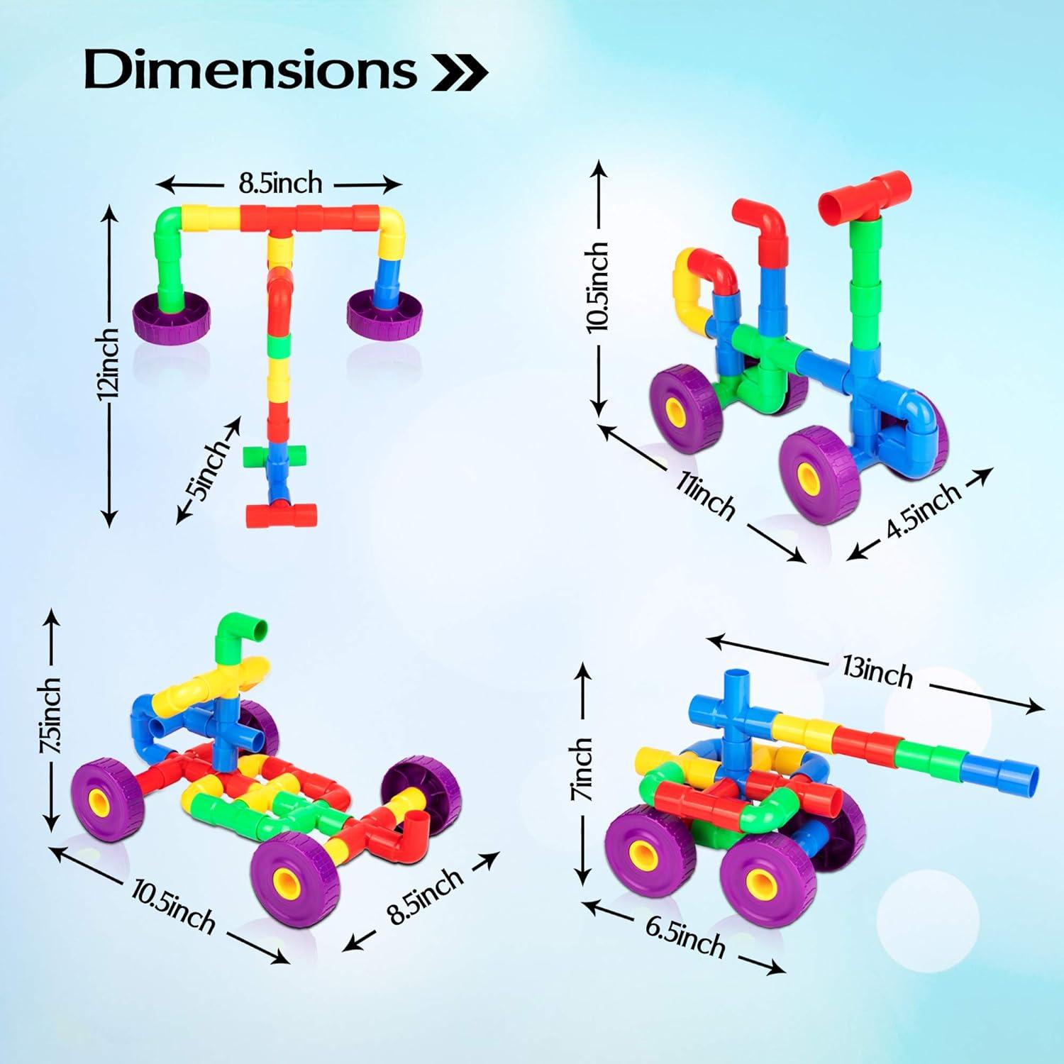 Juguete de Construcción PlayBuild 128 Piezas para Niños 3+
