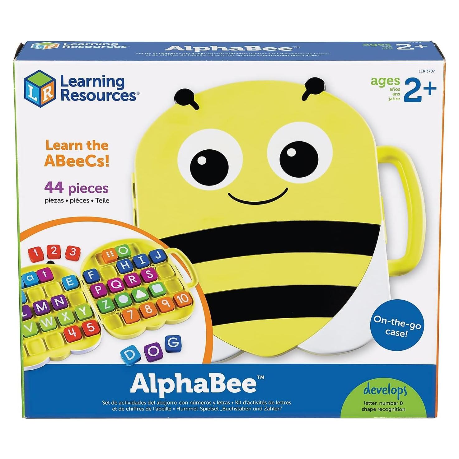 Conjunto de Aprendizaje AlphaBee Learning Resources - Letras, Números y Formas