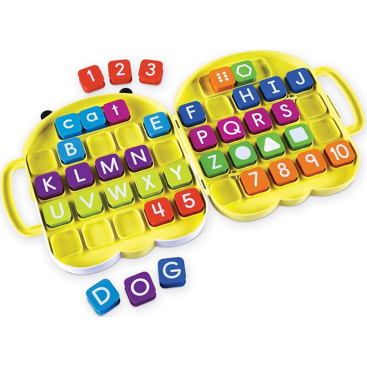 Conjunto de Aprendizaje AlphaBee Learning Resources - Letras, Números y Formas