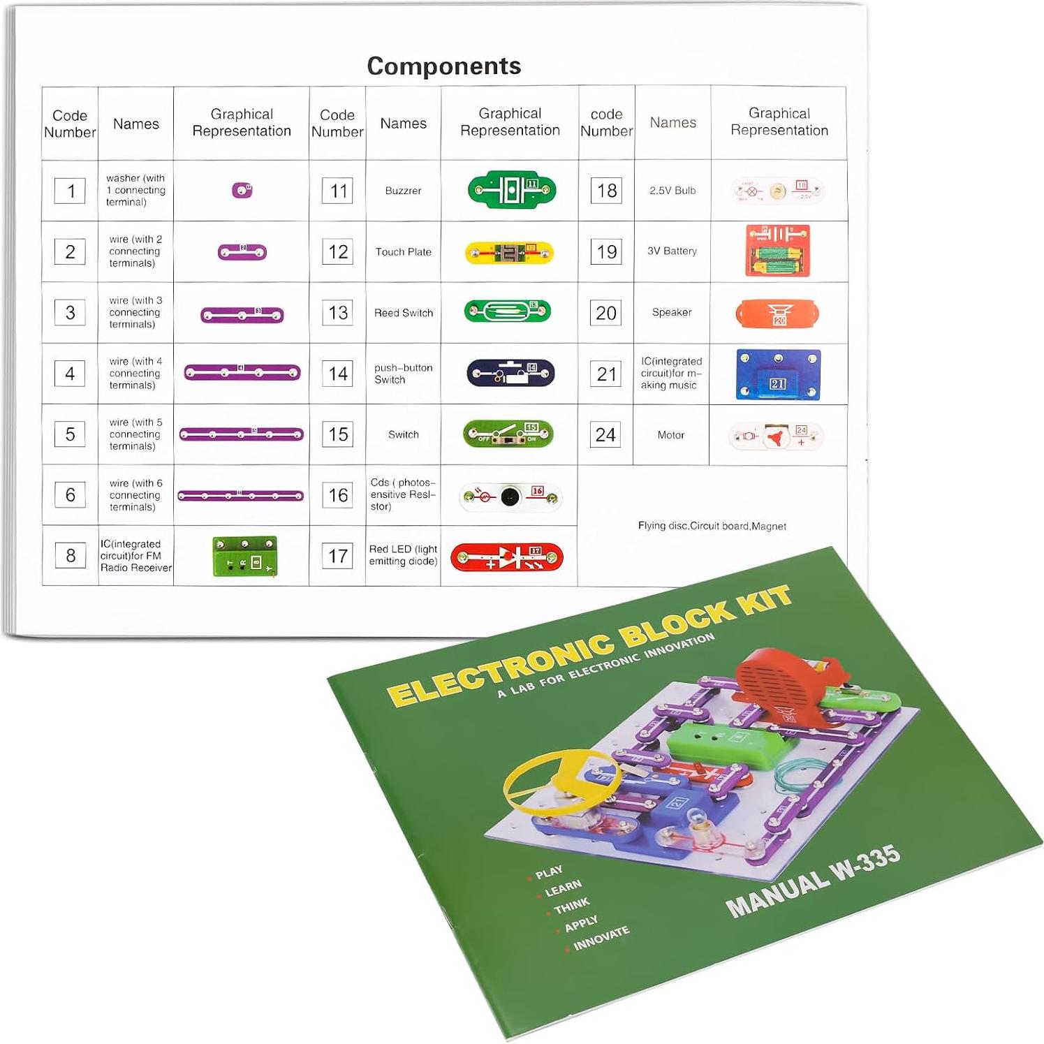 Kit de Circuitos Eléctricos ELSKY W-335 para Niños 8+