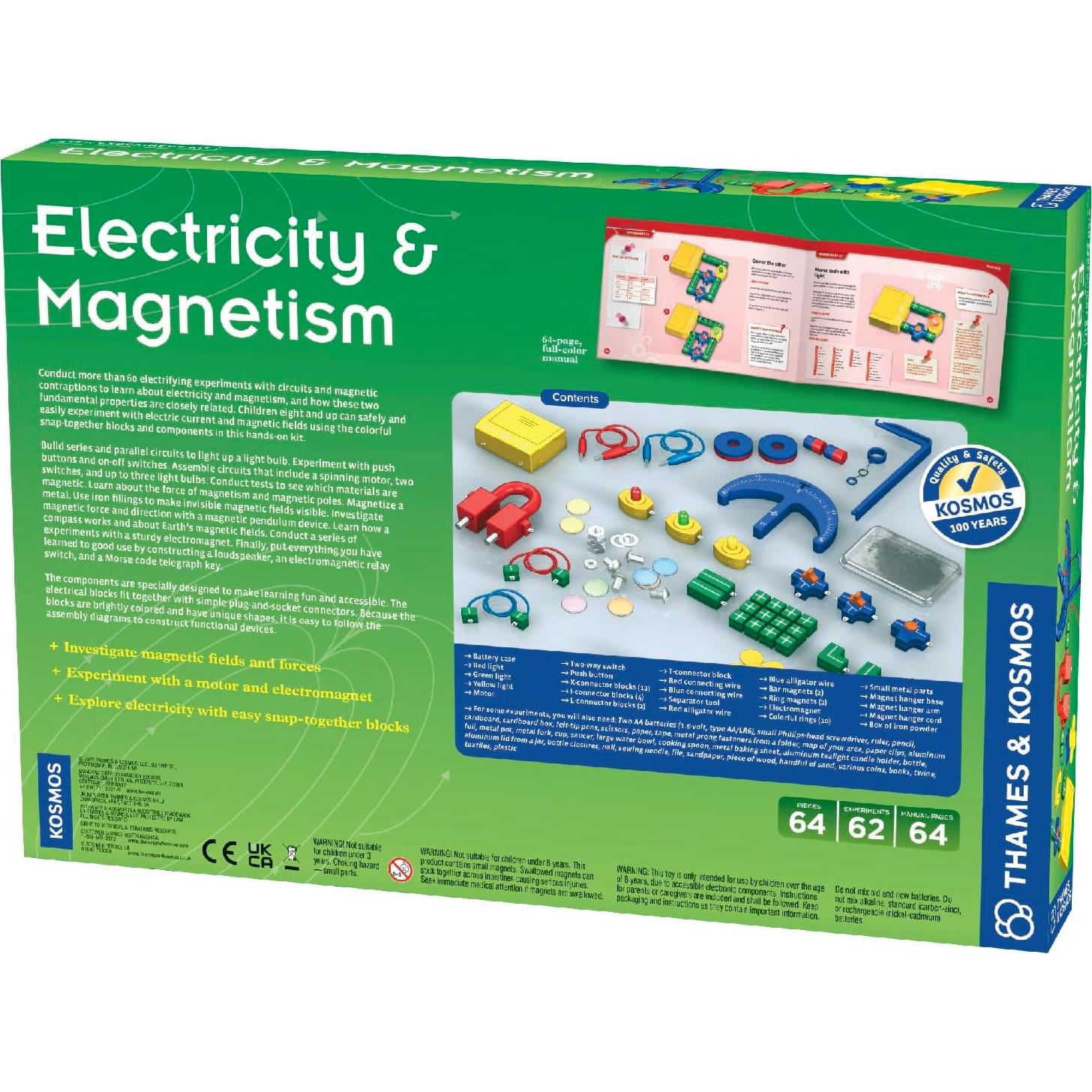 Kit de Ciencia Thames & Kosmos Electricidad y Magnetismo 62 Experimentos