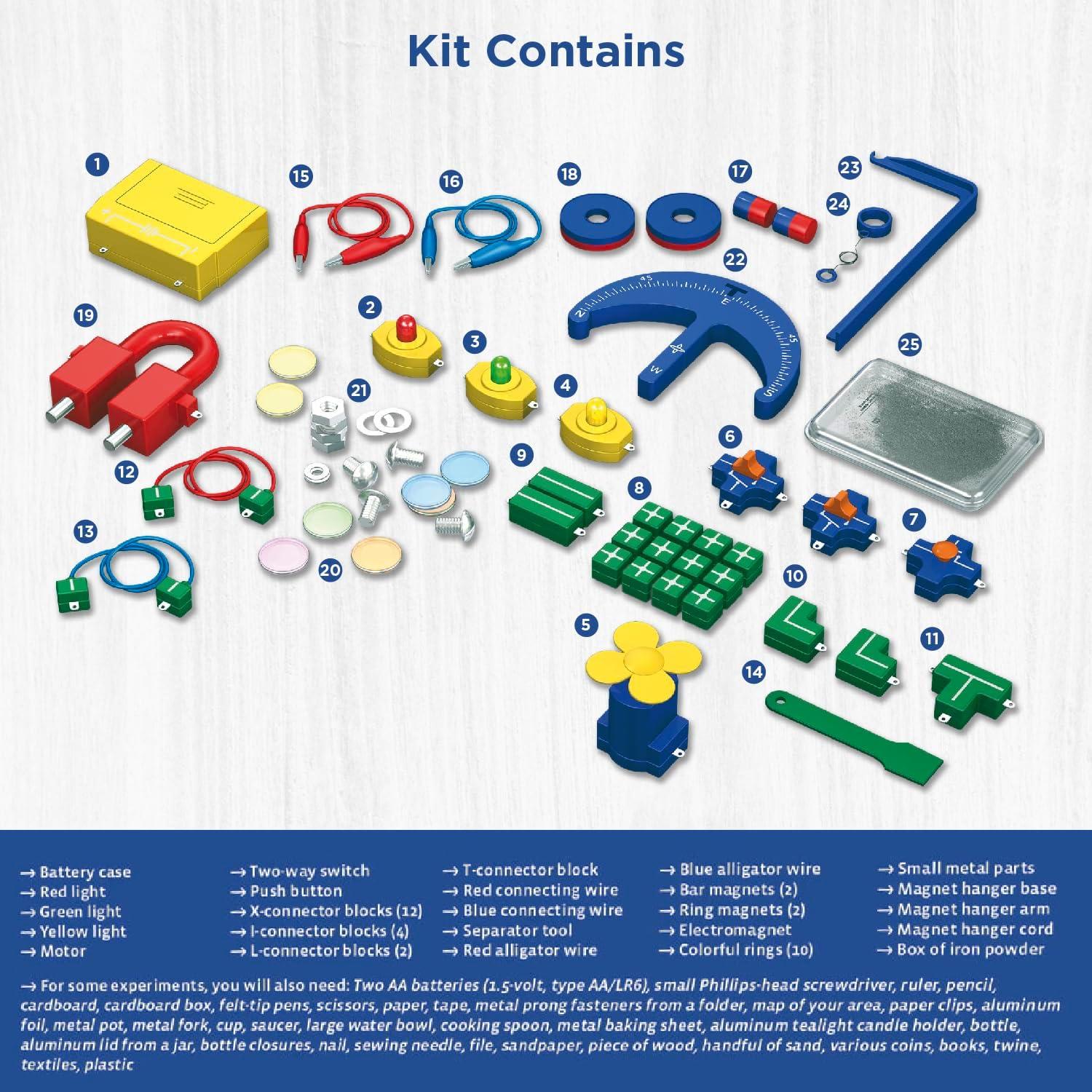 Kit de Ciencia Thames & Kosmos Electricidad y Magnetismo 62 Experimentos
