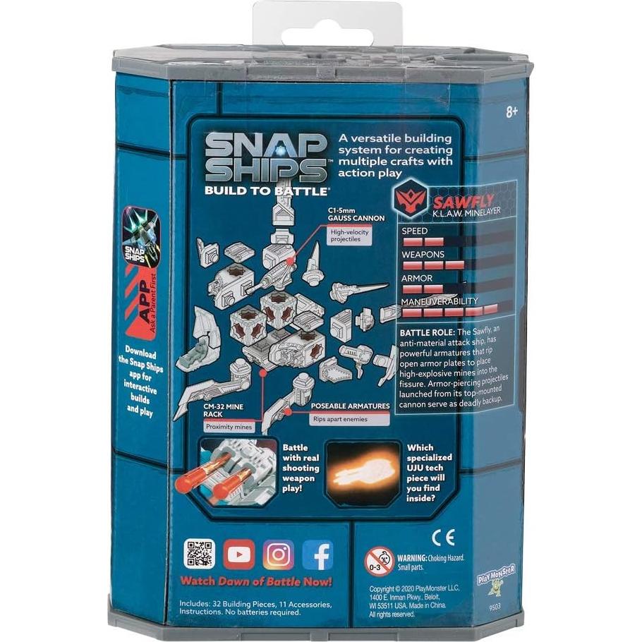 Juguete de Construcción Sawfly K.L.A.W. - Snap Ships 32 Piezas